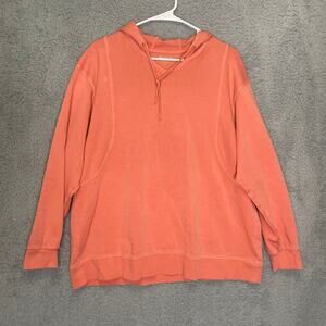 Athleta womens L pink hoodie athletic pullover drawstring outdoor active gym